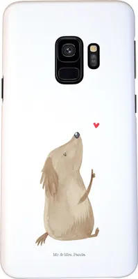 Produktbild von Mr. & Mrs. Panda Samsung Galaxy S9 Handyhülle Hund Liebe - Weiß - Geschenk, Hülle, Handy Case, Cover, Hunde, Schutzhülle, Niedlich, Sprüche