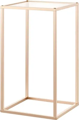 Produktbild von Hochzeitsblumenständer, 10 Stück 40 cm hoher Säulenblumenständer, Blumenständer mit Acryllaminat, goldener rechteckiger Blumenständer für Hochzeiten, Partys, Geburtstage, Zuhause, goldene Tischdekorationsständer