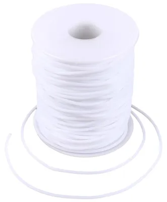 Produktbild von Hohlrohr Gummiband - Stark dehnbar - Für Strickprojekte und Schmuckherstellung - 50 m - Weiß