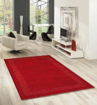 Produktbild von Teppich CASABLANCA | Farbe: Rot; Größe: 250 x 300 cm | strapazierfähig und leicht zu reinigen | Wohnzimmer | Schlafzimmer