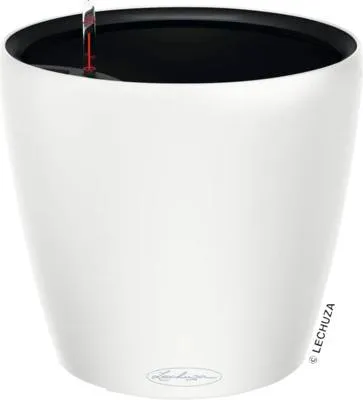 Obrázok produktu pre LECHUZA CLASSICO Color LS 28, Sadenie rastlín, Voľne stojace, Plast, Biela, Kužeľovitý, Vnútorná / vonkajšia