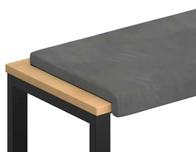 Obrázek produktu pro vidaXL Polštář na banketku, samet, tmavě šedý, hloubka 35 cm