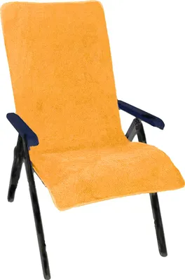 Produktbild von heimtexland ® Hochlehner Stuhlauflage Frottier Gartenstuhl Schonbezug Fitnessstudio Hygiene Handtuch Frottee Bezug 60 x 130 cm Typ772 Orange