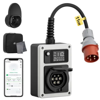 Obrázok produktu pre Mobilná nabíjacía stanica – 11 kW – konektor CEE – 16 ampérov – 415 voltov – nabíjacie stanica pre elektromobily