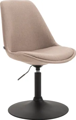 Produktbild von CLP Esszimmerstuhl Maverick Stoff drehbar und stufenlos verstellbar taupe Gestell Farbe schwarz