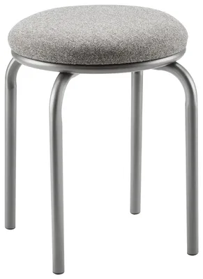 Produktbild von Haku Stapelhocker aus Stahlrohr in gunmetal lackiert, Sitzfläche