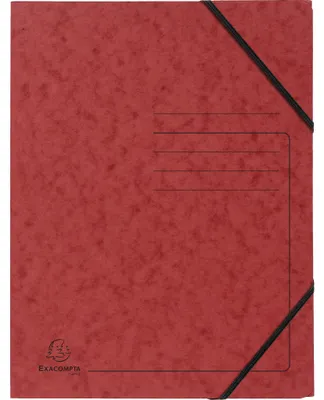 Image de Exacompta 25x Chemise à élastique sans rabats 355gm2 A4 Rouge 555415E