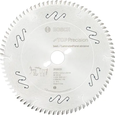 Produktbild von Kreissägeblatt Top Precision Best for Laminated Panel Abrasive 250x30x3,2 mm, 80