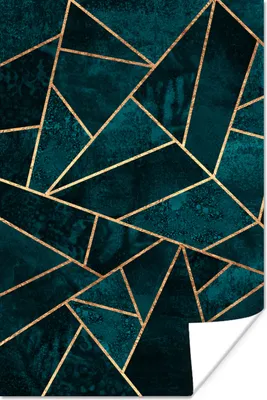 Produktbild von MuchoWow® Poster Steine - Gold - Luxus - Muster - Abstrakt 40x60 cm - Plakate für die Wand - Poster Babyzimmer