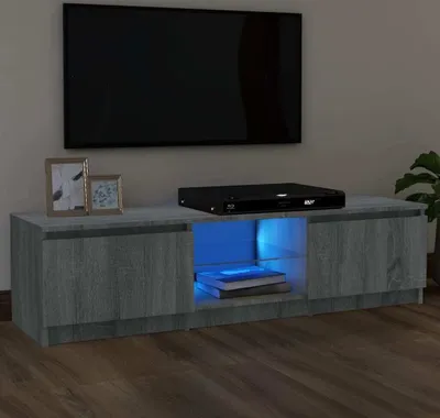 Produktbild von "2026 Promotion" TV-Schrank - TV-Lowboard - mit LED-Leuchten - Grau Sonoma 120x30x36 cm - TV-Regal CC28016