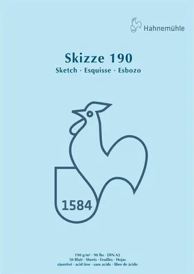 Image de Hahnemühle Skizze 190 bloc de croquis - 190 g/m² - DIN A2 - 50 feuilles