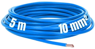 Produktbild von 5 Meter Lapp 4520025 H07V-K 10 mm² blau I Verdrahtungsleitung I Aderleitung flexibel I PVC-Einzelader I Litze 10mm2 I Verdrahtung