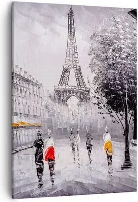 Produktbild von Bild auf Leinwand - Leinwandbild - Einteilig - Architektur Paris Eiffle Frankreich - 50x70cm - Wand Bild - Wandbilder - Leinwanddruck - Wanddekoration - Leinwand bilder - Wandbild - PA50x70-2961