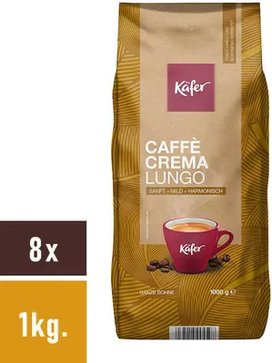Produktbild von Käfer Caffè Crema Lungo Bohnen 8x1kg.