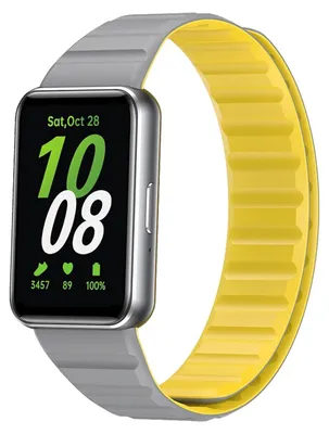 Produktbild von Für Samsung Galaxy Fit 3 Design Magnet Verschluss Silikon Ersatz Arm Band Neu