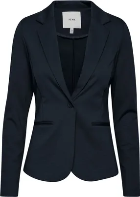 Image de ICHI IHKATE Femme Blazer Veste de costume avec forme à 1 bouton Stretch Col à revers Poches passepoilées Slim fit