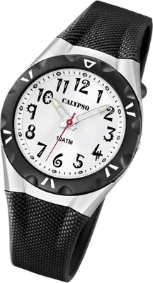 Produktbild von Calypso Damen Uhr Analogico K6064/2 Kunststoff PUR Armbanduhr schwarz UK6064/2
