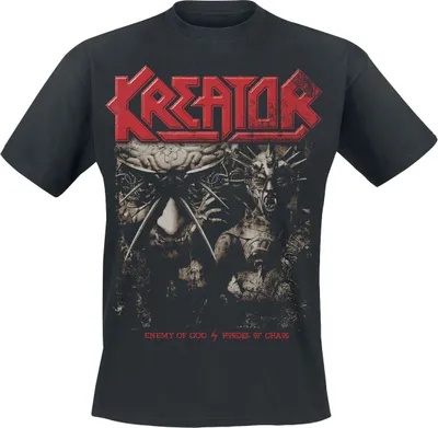 Produktbild von Kreator T-Shirt Herren Enemy Of Chaos schwarz Band-Merch, Bands 100% Baumwolle XL