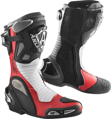 Produktbild von Arlen Ness Xaus Replica Motorradstiefel, schwarz/rot/weiß, 46
