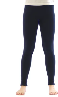 Produktbild von Kinder Thermo Mädchen Leggings Fleece Hose lang leggins aus Baumwolle dunkelblau 122