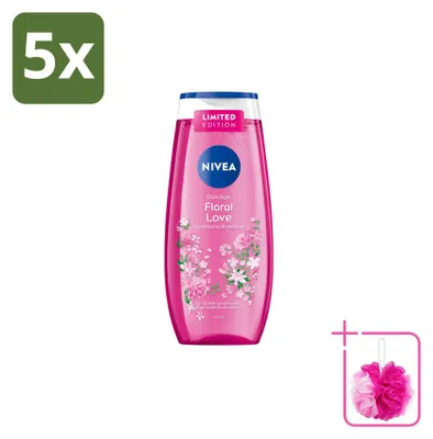 Image de 5 gels douche Nivea Floral Love - 250 ml - Lot de 5