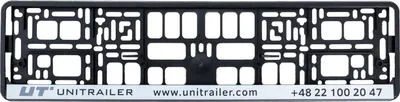 Produktbild von UNITRAILER Kennzeichenhalter 520 x 110 mm EU-Standard, Nummernschildhalterung für PKW, Anhänger, Wohnmobil und Lieferwagen