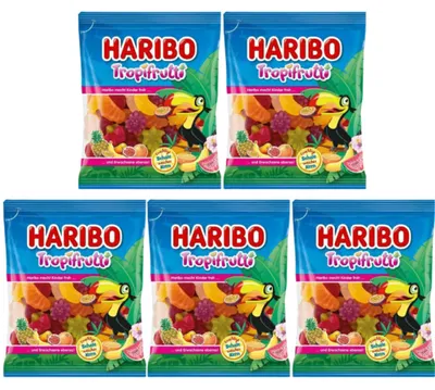 Produktbild von Tropifrutti Mix Gummibärchen 175 g – Haribo – 5er-Pack