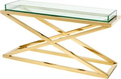 Produktbild von Casa Padrino Luxus Konsole / Konsolentisch Gold 150 x 45 x H. 77 cm - Hotel Möbel