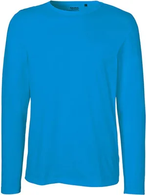 Image de Neutral O61050 | T-shirt manches longues homme / 100% coton équitable - Couleur : Sapphire - Taille : M