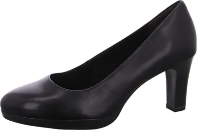 Produktbild von Tamaris Damen Pumps Leder Plateau Blockabsatz weiches TOUCHit Fußbett 1-22410-41, Größe:39 EU, Farbe:Schwarz