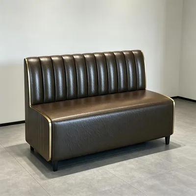 Produktbild von Zweisitzer-Sofa Gastronomiemöbel Cafe Bar Restaurants Hotel Einrichtung Stuhl 120*60*90cm 【Y-02】Braun
