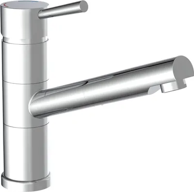 Produktbild von SCHÜTTE Küchenarmatur UNICORN, Niederdruck Armatur Küche, schwenkbarer Wasserhahn Küche, Mischbatterie Küche in Chrom