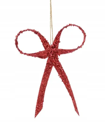 Imagen del producto de Adorno para el árbol de Navidad, color rojo, 25 cm