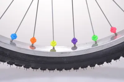 Produktbild von 36 Stück Speichendeko Speichenclips Fahrrad 6 Farben