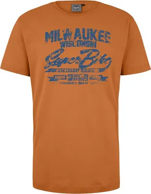 Produktbild von Übergrößen T-Shirt Milwaukee blau AHORN SPORTSWEAR dark orange 5XL