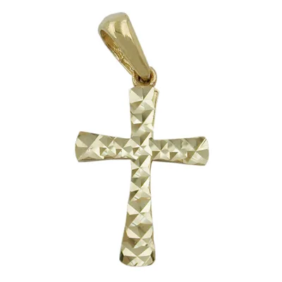 Produktbild von Anhänger 15x11mm Kreuz diamantiert 9Kt GOLD gold 15x11mm