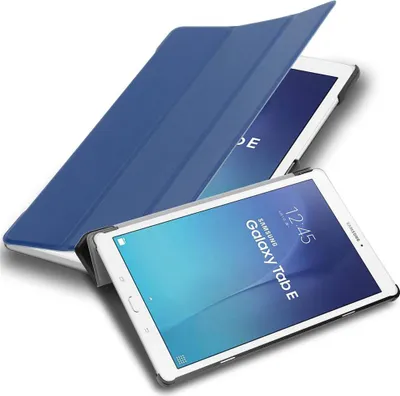 Produktbild von Cadorabo Hülle für Samsung Galaxy Tab E (9.6 Zoll) Tablet Hülle in Blau Schutzhülle Etui Case Tasche Cover