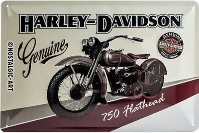 Produktbild von Nostalgic-Art - Blechschild 20 x 30cm - Harley-Davidson - Flathead