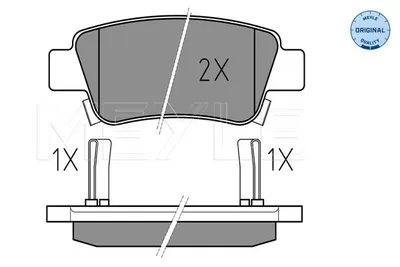 Produktbild von MEYLE 025 246 3516/W Bremsbeläge Hinten für HONDA CR-V III (RE) CR-V IV (RM) CR-V II (RD)