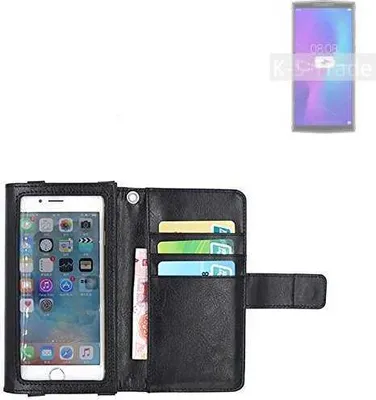 Produktbild von K-S-Trade Handy Hülle Schutz Hülle Kompatibel mit Doogee N100 Case mit Displayschutz / Schutzfolie Flip Cover Wallet case Etui Hülle schwarz