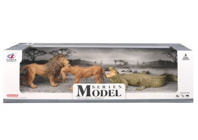 Immagine prodotto di Set Modello Mondo Animale leone, leonessa, coccodrillo