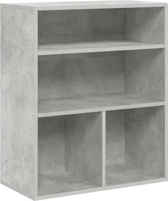 Image de vidaXL Bibliothèque gris béton 60x30x71,5 cm Bois composite