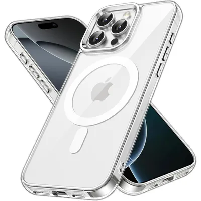 Productafbeelding van Telefoonschaal voor iPhone 16 Pro, 6,3 inch, compatibel met MagSafe, schokbestendig, transparant