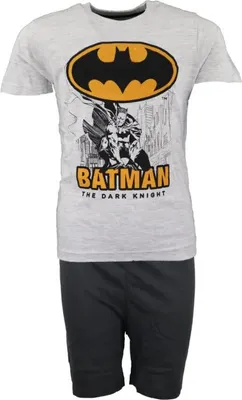 Produktbild von DC Comics BATMAN Kinder kurzarm Pyjama – Grau / 104