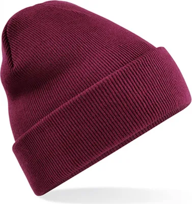 Produktbild von Beechfield B45R | Recycled Original Cuffed Beanie - 100% recycelter Polyester - Farbe: Burgundy - Größe: One Size