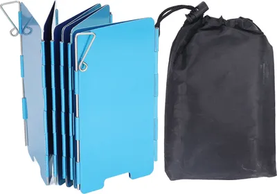 Produktbild von Klappbarer Campingkocher Windschutz 9 Platten aus Alulegung, leicht & bruchfest, für Outdoor, Picknick & Rucksackreisen, mit Tragetasche