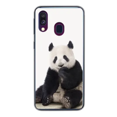 Produktbild von MuchoWow® Handyhülle Schutzhülle Hülle für Samsung Galaxy A40 Panda - Tiere - Jungen - Mädchen - Pandabär Silikon Softcase Handy Hülle - Handy-Tasche