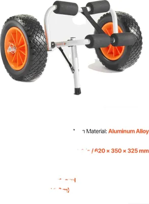 Image de Chariot pour kayak, capacité de charge 90 kg, roues en caoutchouc pleines, 200 lbs