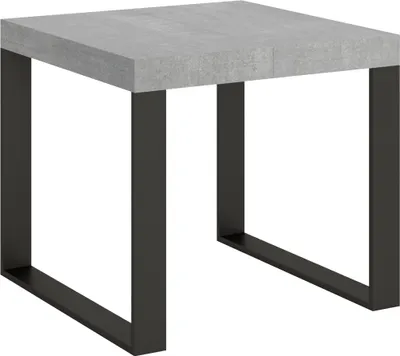 Produktbild von Ausziehbarer Tisch 90x90/246 cm Tecno Cemento Anthrazit Gestell