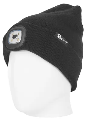 Obrázok produktu pre Čiapka s nabíjateľným LED svetlom, čierna